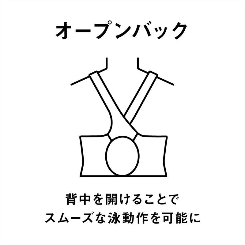 アリーナ(ARENA) 女性用 競泳水着 アクアフォースフュージョンワン ウイメンズワンピーススパッツ(オープンバック・ハーフレッグ) AS6SRC10Lの画像
