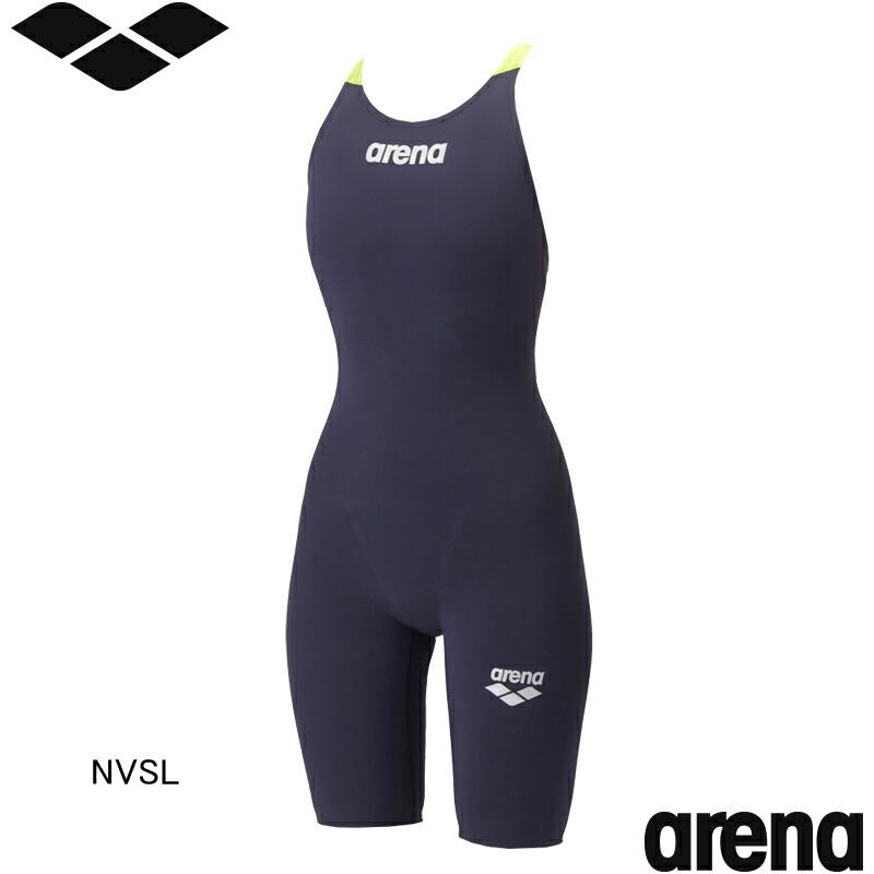 アリーナ(ARENA) 女性用 競泳水着 アクアフォースフュージョンワン ウイメンズワンピーススパッツ(オープンバック・ハーフレッグ) AS6SRC10Lの画像