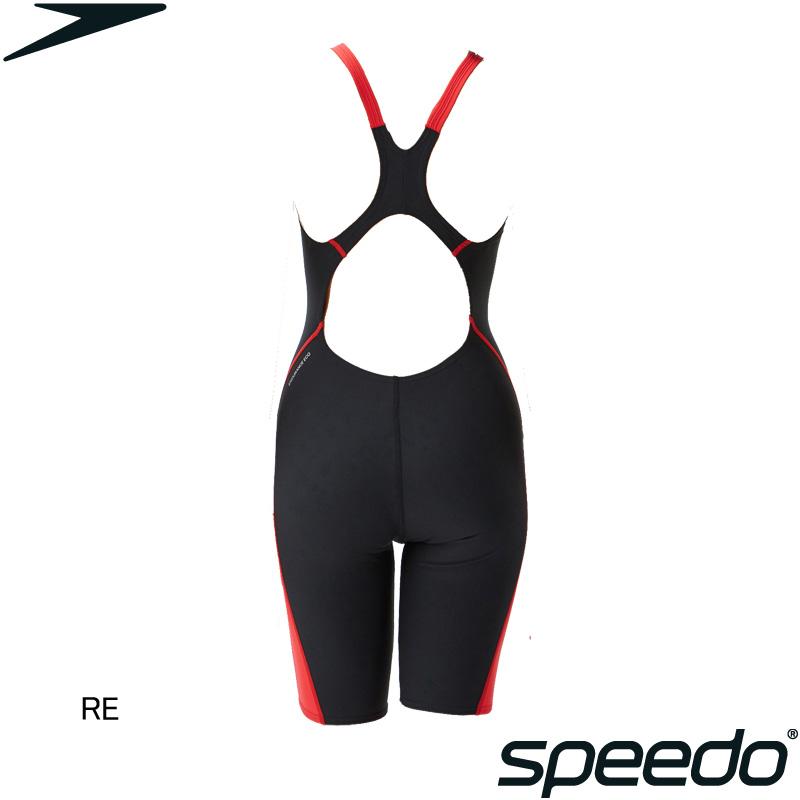 Speedo スポーツ用水着 黒/赤 speedo（スピード） (ネコポス可)スピード(SPEEDO) 女性用 練習用水着