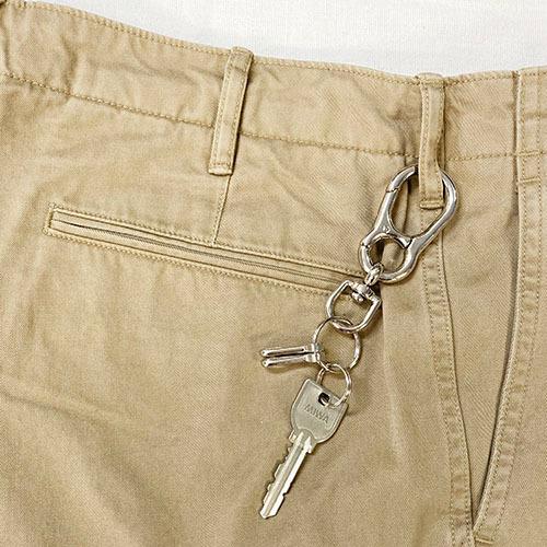 ２個セット　八の字カラビナキーホルダーＳ　プチギフト　店舗用品　事務用品　防犯用品　防災用品　落下防止　紛失防止　業務用　備品　卸値 |  | 02