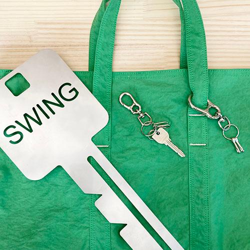 ２個セット　八の字カラビナキーホルダーＬ　プチギフト　店舗用品　事務用品　防犯用品　防災用品　落下防止　紛失防止　業務用　備品　卸値 |  | 07