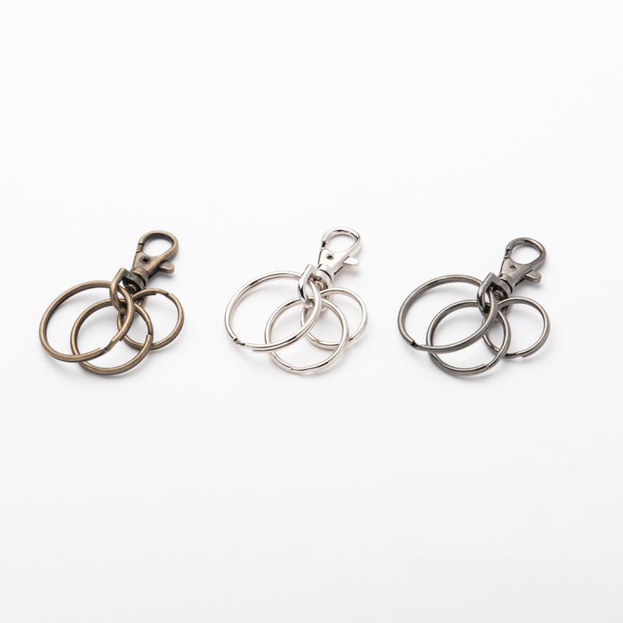 単色４個セット　３連リングレバーナスカンキーホルダー　プチギフト、店舗用品　事務用品　防犯用品　防災用品　落下防止　紛失防止　業務用　備品　卸値 | 