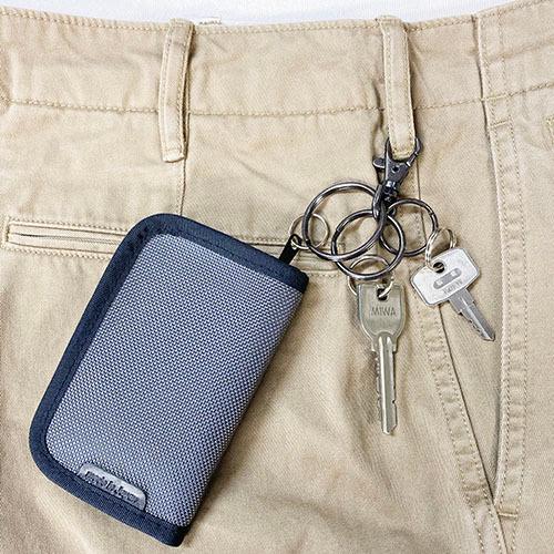 単色４個セット　３連リングレバーナスカンキーホルダー　プチギフト、店舗用品　事務用品　防犯用品　防災用品　落下防止　紛失防止　業務用　備品　卸値 |  | 01