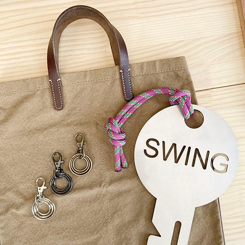 単色４個セット　３連リングレバーナスカンキーホルダー　プチギフト、店舗用品　事務用品　防犯用品　防災用品　落下防止　紛失防止　業務用　備品　卸値 |  | 03