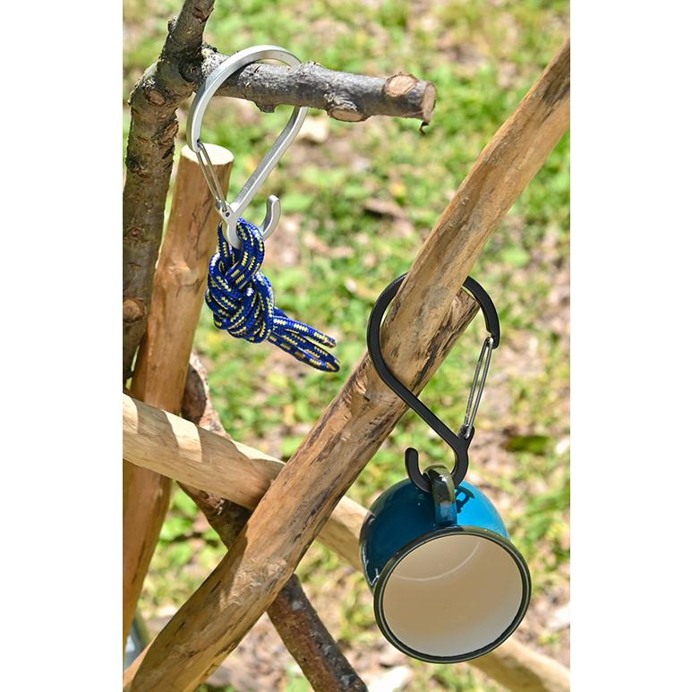 単色３個セット　便利フックＳ型カラビナＭ　プチギフト　店舗用品　事務用品　防犯用品　防災用品　落下防止　紛失防止　業務用　備品　卸値 |  | 07