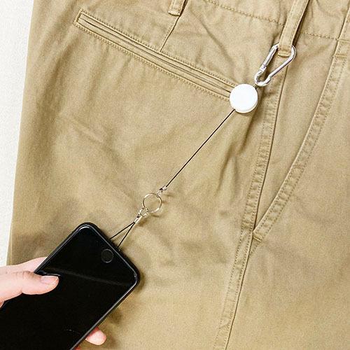 単色２個セット　ストラップミニリールキーホルダー　プチギフト　店舗用品　事務用品　防犯用品　防災用品　落下防止　紛失防止　業務用　備品　卸値 |  | 01