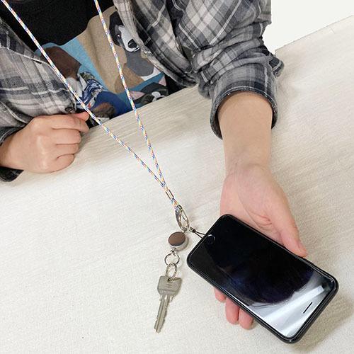 アソート２個セット　パラコードマルチリールネック　プチギフト　店舗用品　事務用品　防犯用品　防災用品　落下防止　紛失防止　業務用　備品　卸値 |  | 04