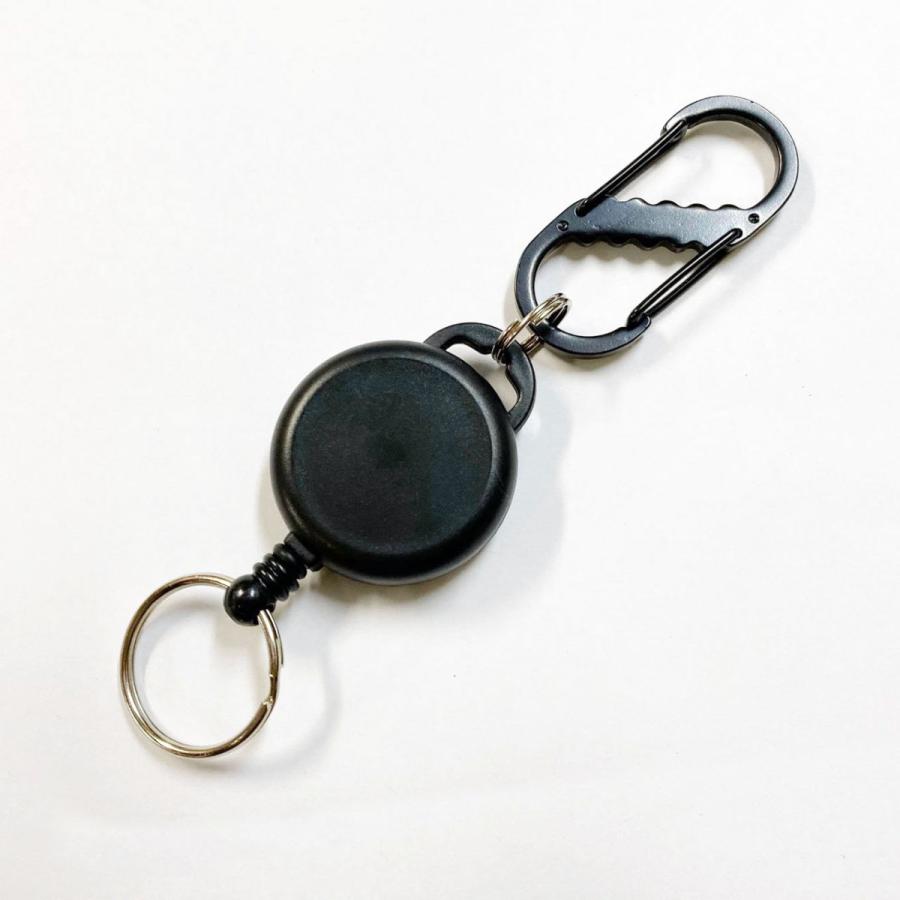 ２個セット　ＷゲートＫＢワイヤーリールキー　ＢＫ　プチギフト　店舗用品　事務用品　防犯用品　防災用品　落下防止　紛失防止　業務用　備品　卸値 | 