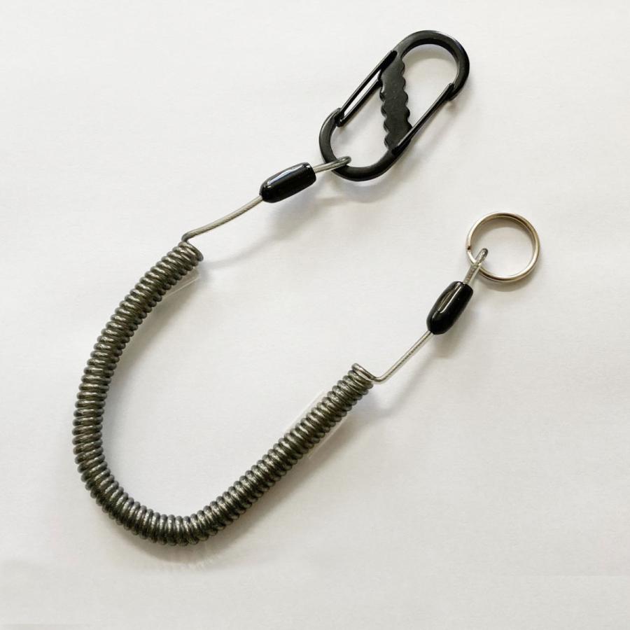 ２個セット　ＷゲートＫＢワイヤーコイルキー　ＢＫ　プチギフト　店舗用品　事務用品　防犯用品　防災用品　落下防止　紛失防止　業務用　備品　卸値 | 