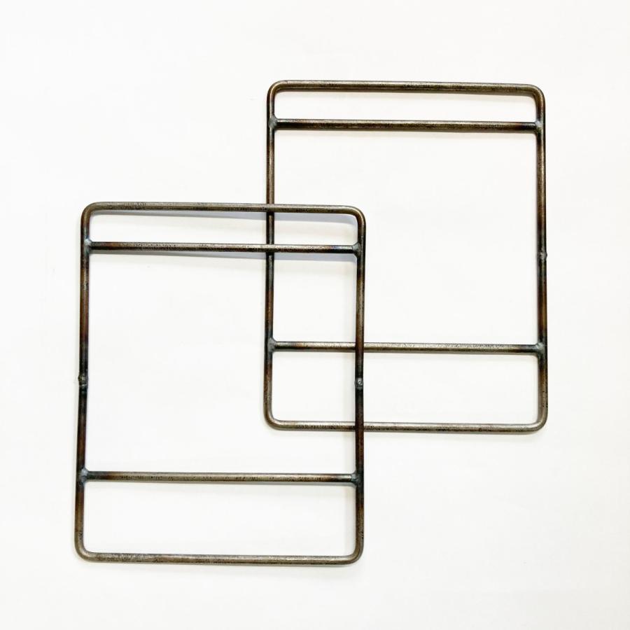 アイアンラックフレーム単品２PCセット　キャンプ　アウトドア　シェルフ　棚　インテリア　キッチン　店舗什器　店舗用品　ディスプレイ　カフェ　アンティーク |  | 01