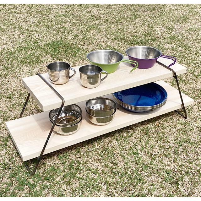 アイアンラックフレーム単品２PCセット　キャンプ　アウトドア　シェルフ　棚　インテリア　キッチン　店舗什器　店舗用品　ディスプレイ　カフェ　アンティーク |  | 04