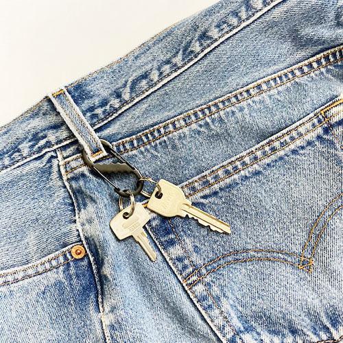 ３個セット　カラビナキーＷゲート　Ｓ　プチギフト　店舗用品　事務用品　防犯用品　防災用品　落下防止　紛失防止　業務用　備品　卸値 |  | 02