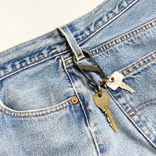 ３個セット　カラビナキーＷゲート　Ｍ　プチギフト　店舗用品　事務用品　防犯用品　防災用品　落下防止　紛失防止　業務用　備品　卸値 |  | 02