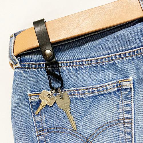 ２個セット　レザーベルトＷゲートカラビナキー　プチギフト　店舗用品　事務用品　防犯用品　防災用品　落下防止　紛失防止　業務用　備品　卸値 |  | 01