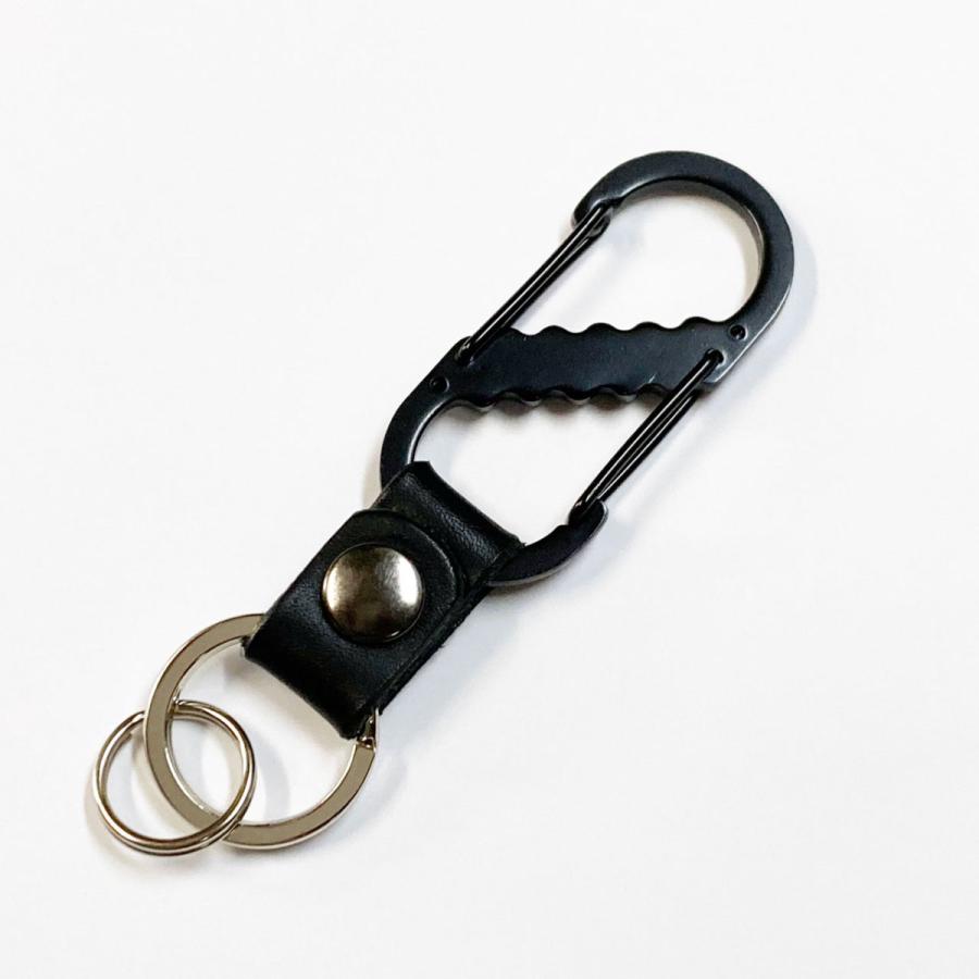 ２個セット　レザーフックＷゲートカラビナキー　プチギフト　店舗用品　事務用品　防犯用品　防災用品　落下防止　紛失防止　業務用　備品　卸値 | 