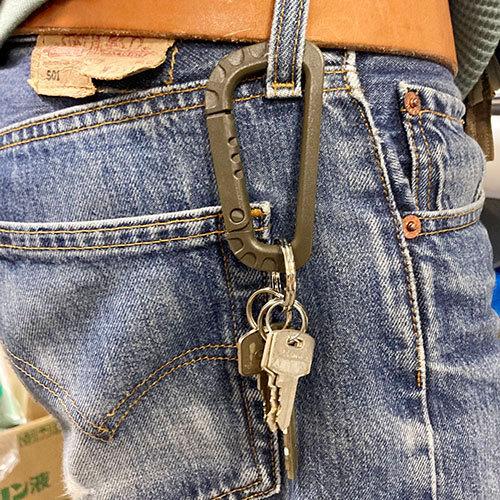 単色３個セット　ＳＤプラカラビナキー　プチギフト　店舗用品　事務用品　防犯用品　防災用品　落下防止　紛失防止　業務用　備品　卸値 |  | 01