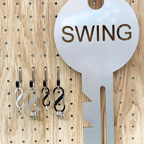 単色３個セット　アルミＷゲートミニカラビナキー　プチギフト　店舗用品　事務用品　防犯用品　防災用品　落下防止　紛失防止　業務用　備品　卸値 |  | 02