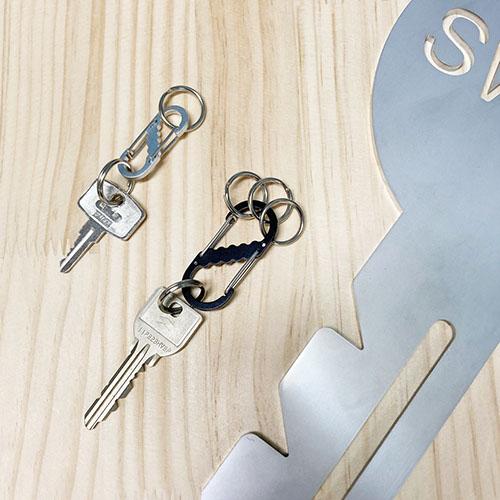 単色３個セット　アルミＷゲートミニカラビナキー　プチギフト　店舗用品　事務用品　防犯用品　防災用品　落下防止　紛失防止　業務用　備品　卸値 |  | 05
