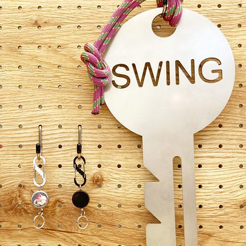 単色２個セット　ミニアルミＷゲートミニリールキー　プチギフト　店舗用品　事務用品　防犯用品　防災用品　落下防止　紛失防止　業務用　備品　卸値 |  | 04