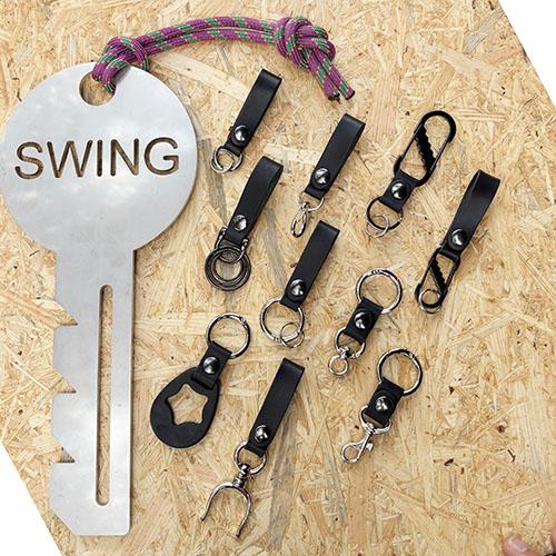 ２個セット レザーベルトシャックル３連リングキー 店舗用品 事務用品 防犯用品 防災用品 落下防止 紛失防止 業務用 備品 |  | 06