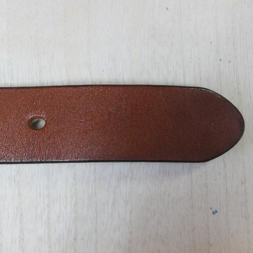 ベルト メンズ 本革 真鍮バックル付 全長110cmサイズ 短くカット可能タイプ 茶色 |  | 04