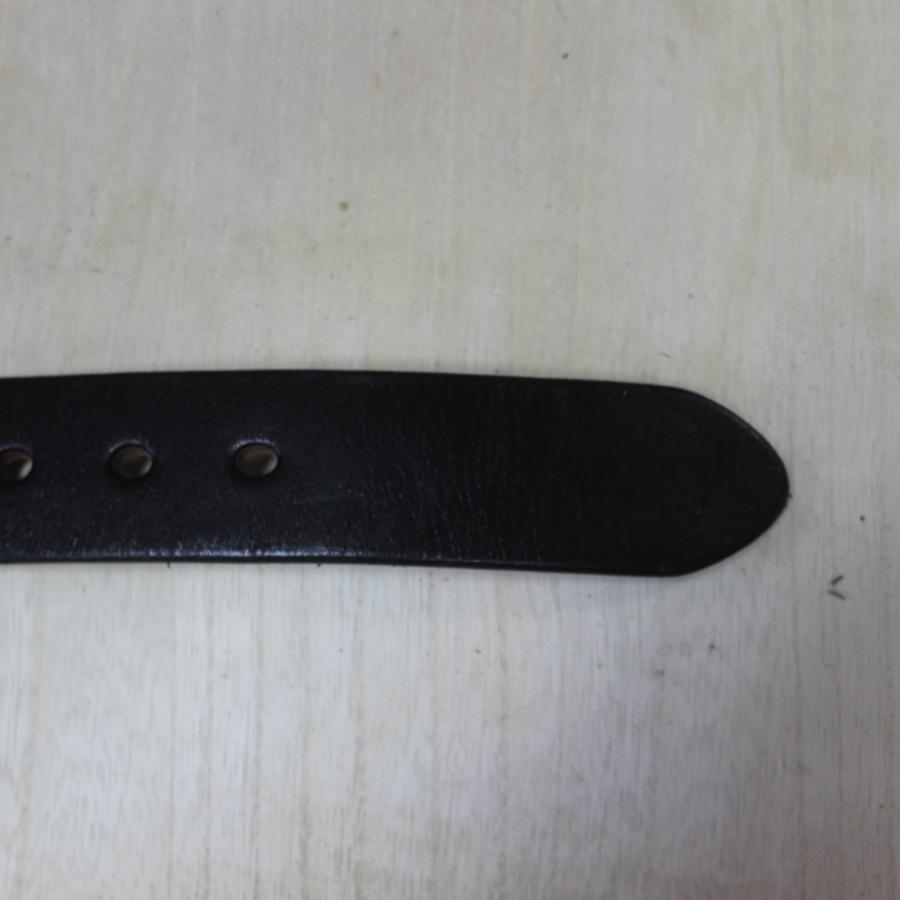 ベルト メンズ 本革 真鍮バックル 黒色 全長120cmサイズ 短くカット可能タイプ |  | 05