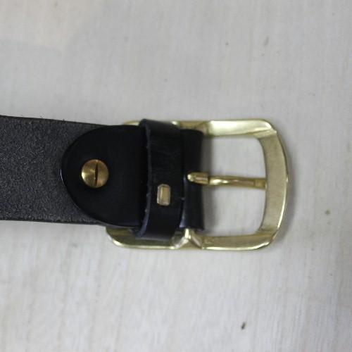 ベルト メンズ 本革 真鍮バックル 黒色 全長120cmサイズ 短くカット可能タイプ |  | 06