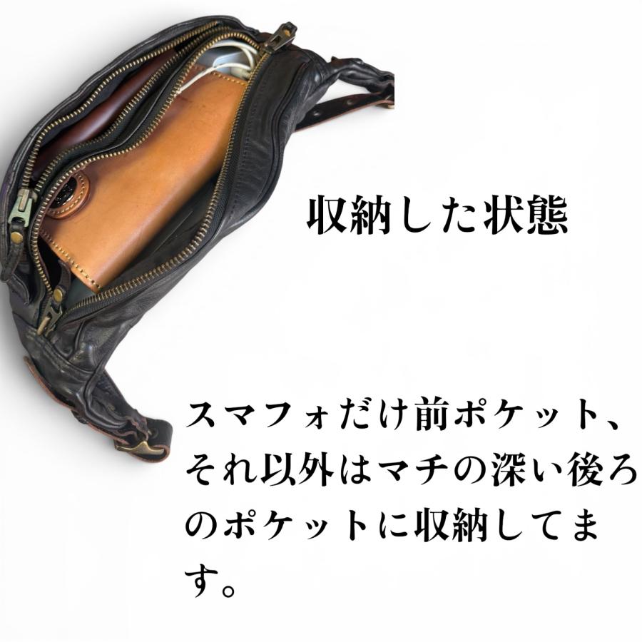 ショルダーバッグ メッセンジャーバッグ ボディーバッグ 馬革 茶芯 ダイヤモンドステッチ ワンショルダーバッグ | ブランド登録なし | 08