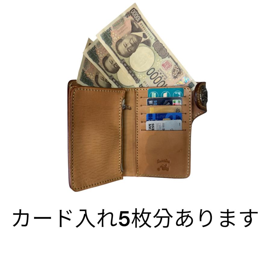 財布 メンズ 二つ折り 栃木レザー使用 バイカーズウォレット 本革製 ミディアムサイズウォレット 送料無料 | ブランド登録なし | 03
