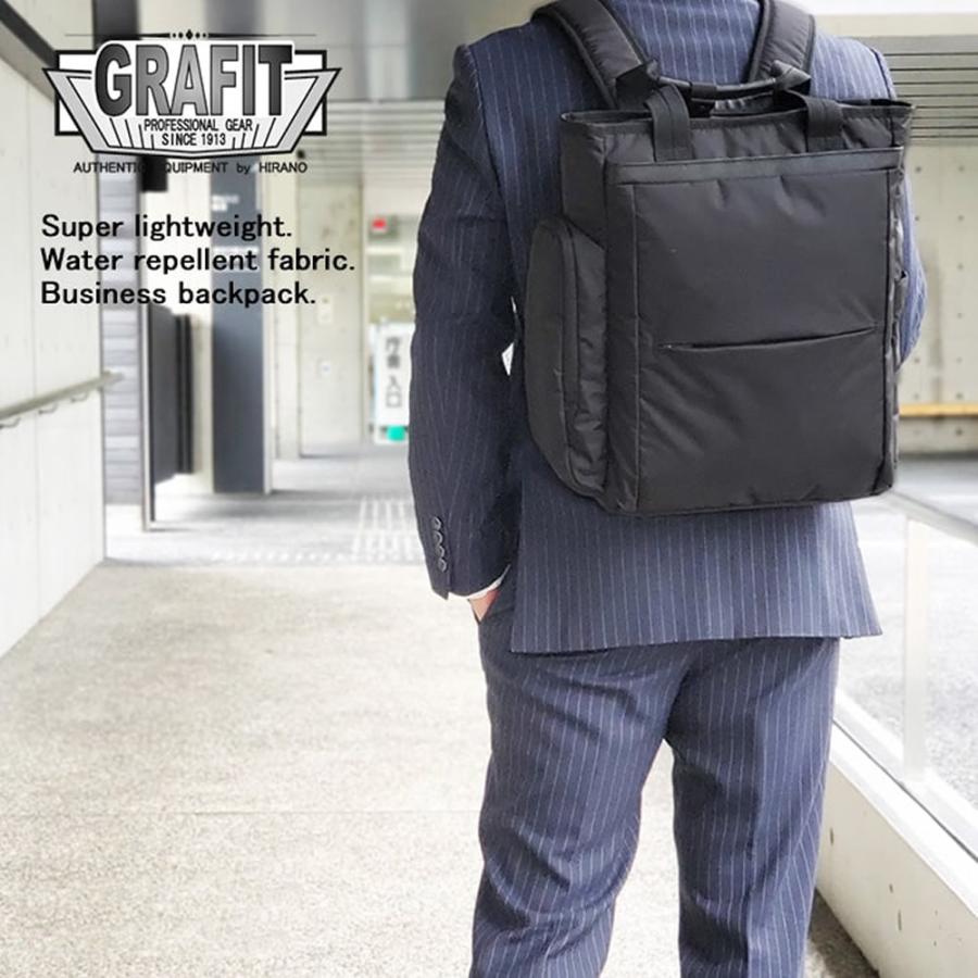 【GRAFIT】グラフィット ビジネスバッグ ビジネスリュック メンズ B4ファイル タブレット対応 キャリーバー通し 通勤 出張 黒 KBN42569 ビジネスバッグ ビジネスリュック リュック メンズ B4ファイル