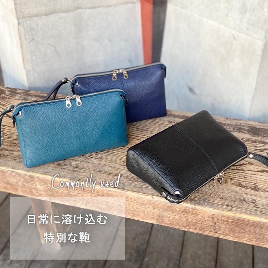 セカンドバッグ クラッチバッグ ポーチ メンズ 牛革 レザー 横 横型