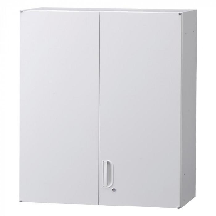 豊國工業 壁面収納庫深型両開きH1050(上置) ホワイト HOS-HRUN BN-90色(ホワイト) / 安全安心の国内メーカー直送便