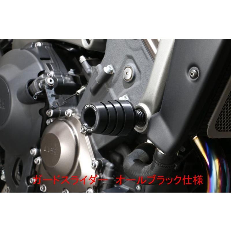 MT-09/SP、XSR900、XSR900GP　ガードスライダー フロントアッパー　ブラック　STRIKER(ストライカー) | 