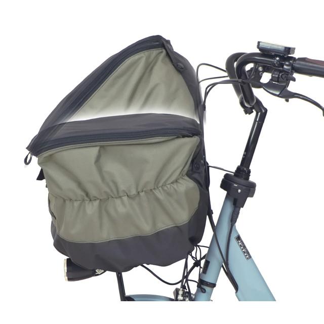 自転車 バスケットカバー 大久保製作所 MARUTO マルト D-2F-600 2段式厚手前カゴカバー「Penta（ペンタ）」（ワイドカゴ対応） |  | 02