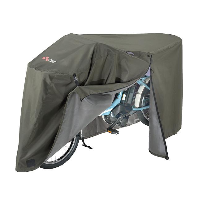 kawasumi カワスミ KW-588AS/KH プレミアムサイクルカバー アシスト車対応ファスナー付 L（前幼児座席+後カゴ付き対応） | 