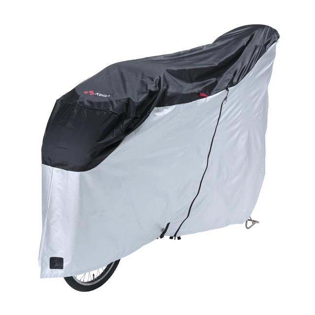 kawasumi カワスミ KW-399AS/BK サイクルカバー ファスナー付き（サンシェード付き3人乗り対応） re-60422 | 