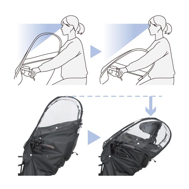 大久保製作所 MARUTO マルト D-5FA-BB02 あと付け前子乗せ用レインカバー |  | 02