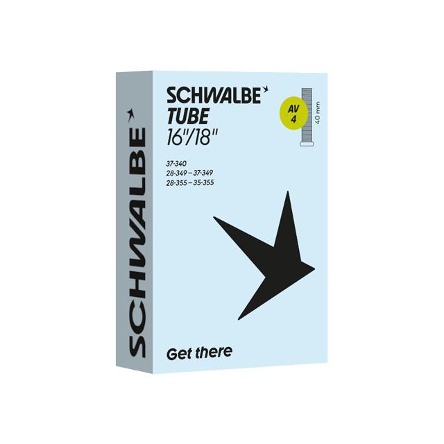 SCHWALBE シュワルベ 自転車用チューブ AV4 16×1.10/1.40, 18×1.35 AV40mm BOX個装 | 