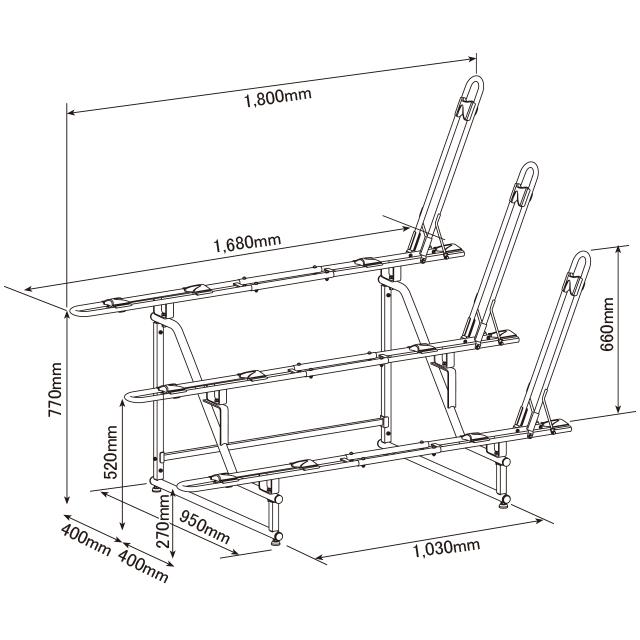 MINOURA ミノウラ EBS-3 雛壇式3台用展示台（ヱビス・スリー） re-502 | ミノウラ（自転車） | 03