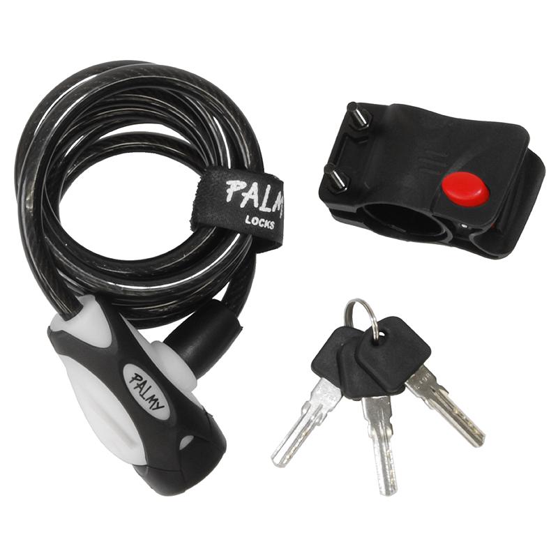 自転車 ロック GRK PALMY パルミー P-555 ダストカバー付ワイヤーロック | PALMY