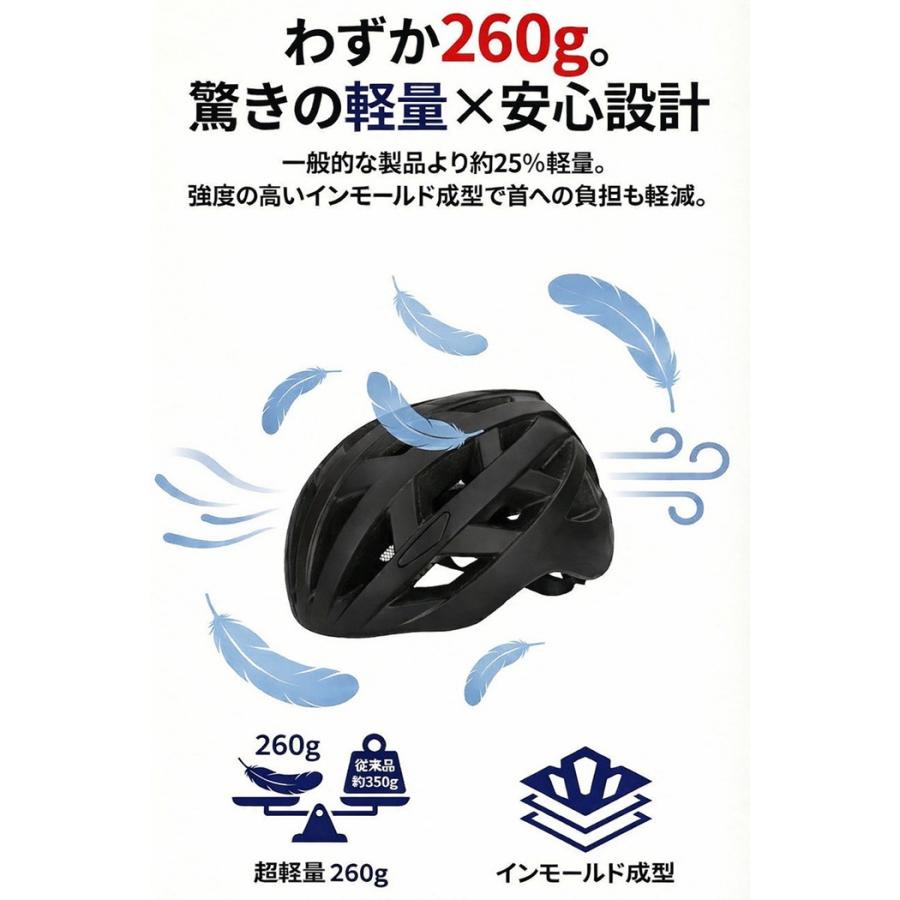 SG認証 aichari 自転車 ヘルメット 大人 学生向け 軽量 通気性 サイズ調整可能 SGマーク付き 男女兼用 通勤 通学 ロードバイク サイクリング 耐衝撃 |  | 02
