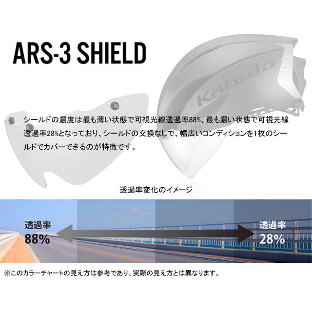 OGK KABUTO オージーケーカブト ARS-3 SHIELD（オプションシールド・調光タイプ） re-502｜switch｜02