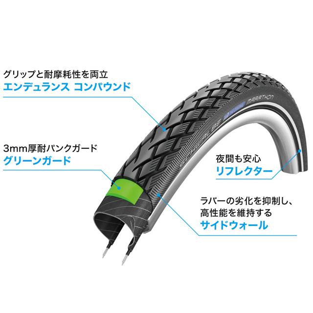 SCHWALBE シュワルベ マラソン 18×1.65 re-502 | SCHWALBE | 01