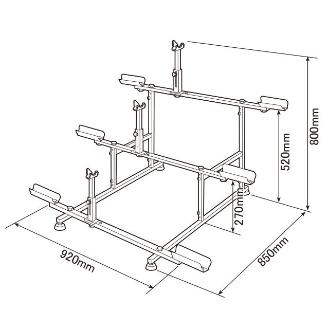 MINOURA ミノウラ 971-3 ひな壇式ディスプレイスタンド3台用 re-502 | ミノウラ（自転車） | 02
