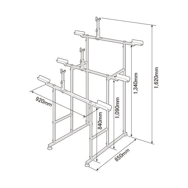 MINOURA ミノウラ 971-3H ひな壇式ディスプレイスタンド3台用（背高タイプ) re-502 | ミノウラ（自転車） | 01