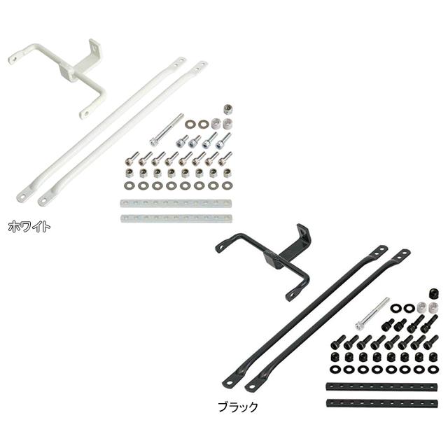 自転車 バスケット専用パーツ 昭和インダストリーズ M004 マウントR MVA-D-R ホワイト ブラック | SHOWA INDUSTRIES