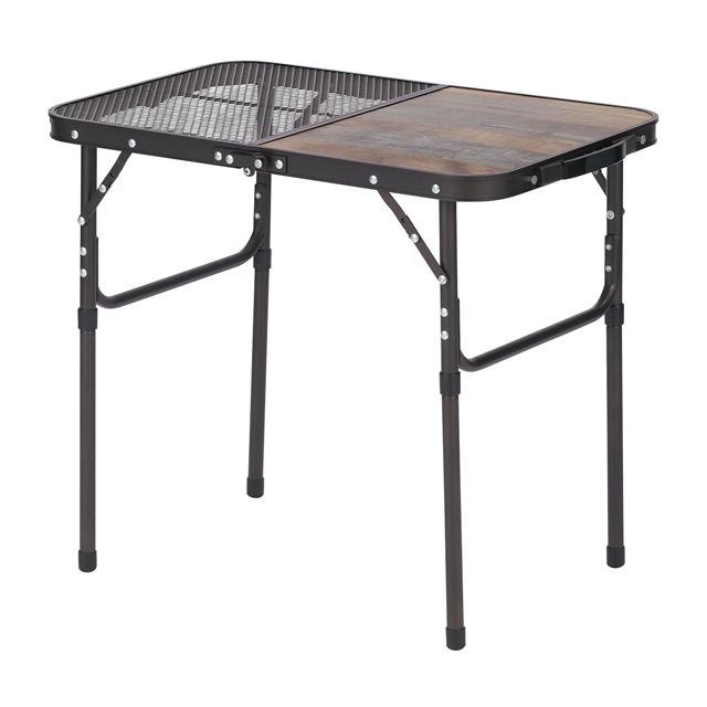 武田コーポレーション FTM22-6040(VBR) ヴィンテージ調2WAYアルミテーブル ハーフメッシュトップ re-502 | 武田コーポレーション