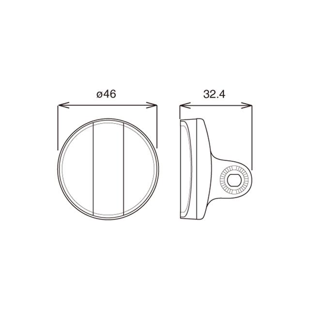 CATEYE キャットアイ RR-165-BPW リフレクター | CATEYE | 01
