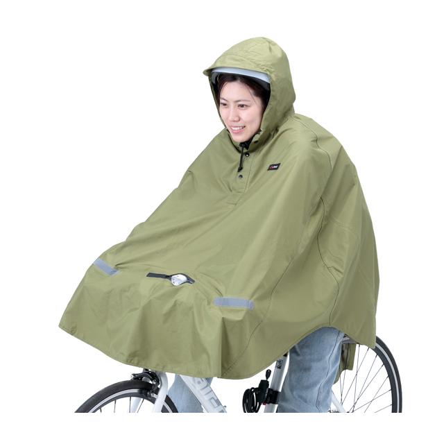 自転車 レインコート kawasumi カワスミ KW-910KH 膝を雨から守るレインポンチョ | 