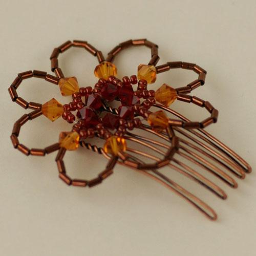 紅女　joncher　スワロフスキーフラワーへアコーム2 | 